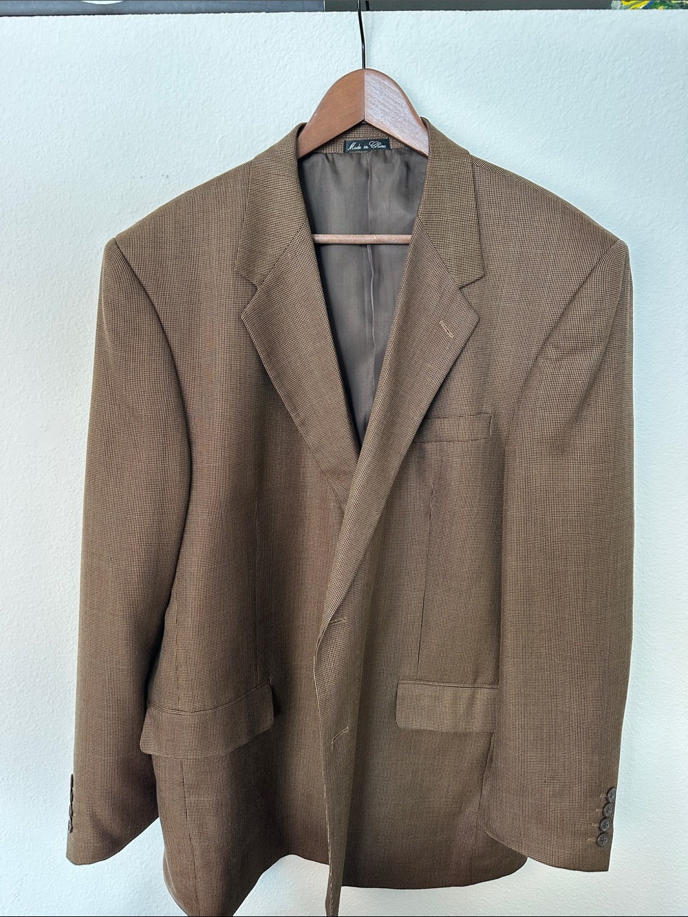 ADOLFO Men's Brown Blazer - Classic Tailored Jacket
